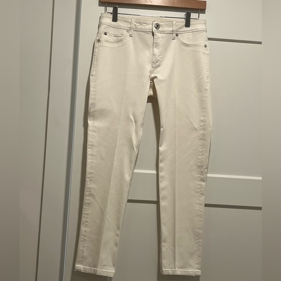 DL1961 Cream Straight Leg Jeans - Picture 1 of 6